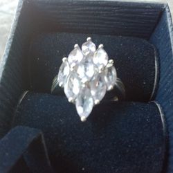 Woman's Size 7-71/2 Tanzanite And Sterling Silver 