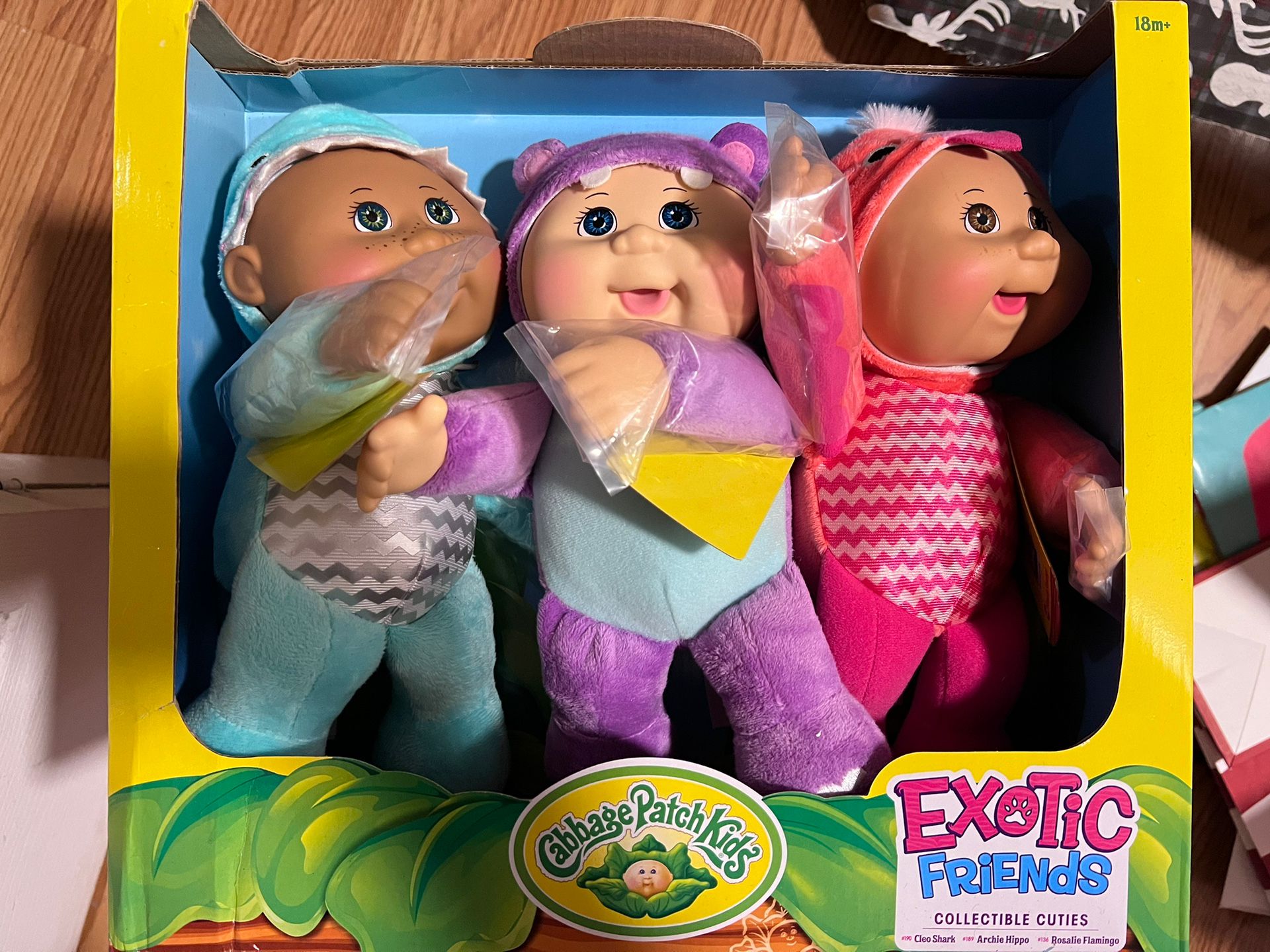 Cabbage Patch Kids Exotic Friends Cuties 3 Soft Dolls Set NEW IN BOX with TAGS