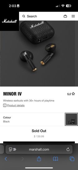 Marshall Minor IV HEADPHONES