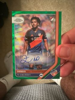 2026 Topps Chrome MLS Evander Auto Green Wave /99 - FC Cincinnati