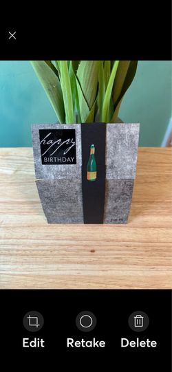 Black & Gray Elegant Birthday Card Gift Bag