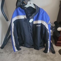 Motorcycle jacket, with?
Armor In Elbow shoulders and back. Removable zip In vest