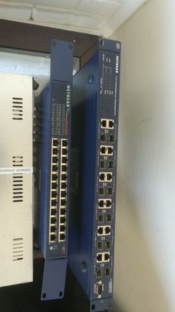 I have 2 Netgear Prosafe switch 24 port. 1 FS524 $40 and 1 GSM7212 $100. I will take 120for both