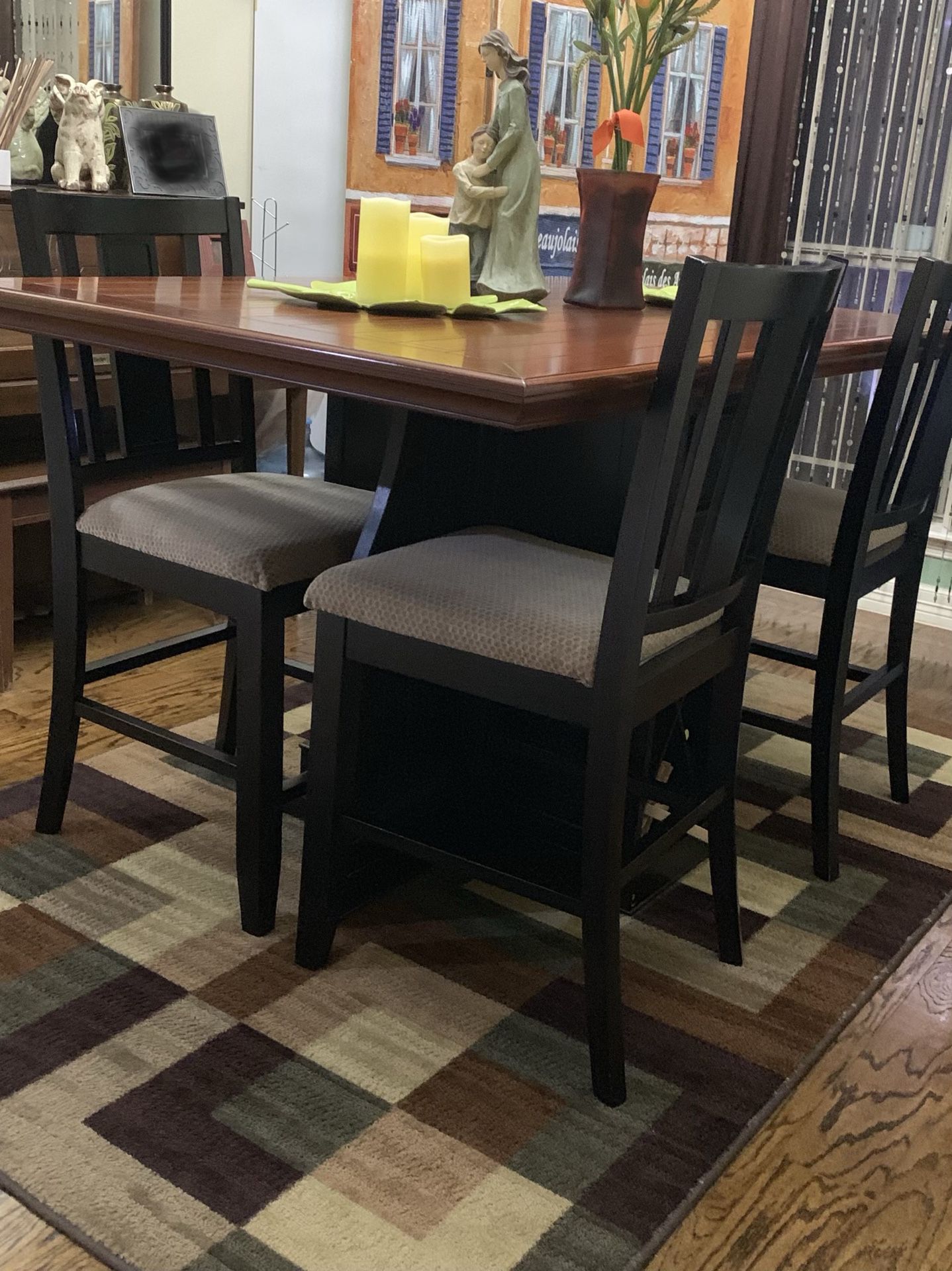 4 Chair Wooden Kitchen Table