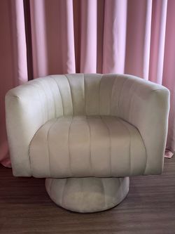 Kromax Swivel Accent Chair (Beige)