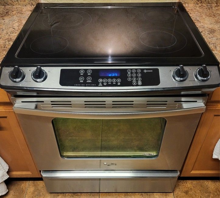 Stainless Steel Whirlpool 30" Electric Glass Top Stove