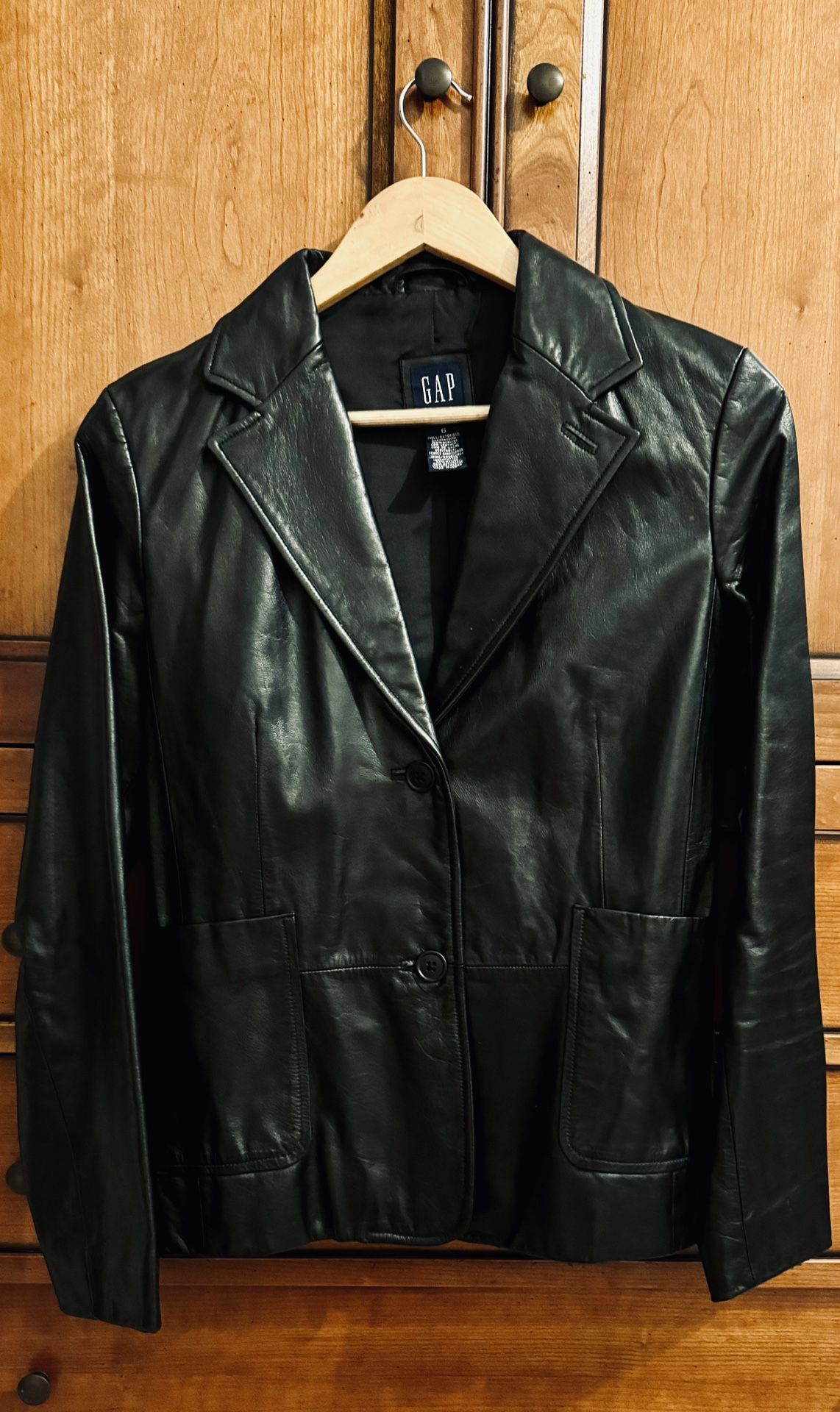 Genuine Leather Jacket Black Color, GAP Brand 
