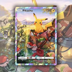 ✨ Pikachu | Cozy Adventure Scene Full Art | Aesthetic Premium Card