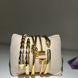 18k Gold Filled Over Steel Bracelets 