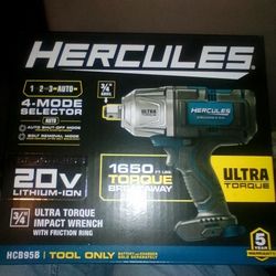Hercules 20v 3/4in Ultra Torque Impact Wrench 
