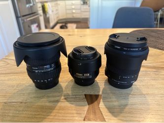 Nikon DX DSLR Lens Kit - Tokina 11-16mm f2.8 / Nikon 35mm f1.8G / Sigma 17-70mm