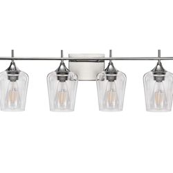 Zicbol Vanity lights Fixtures, 4 light Bathroom light, chrome wall light
