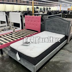 Twin Bed Frame With Mattress 