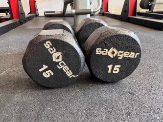 15 pound pair of dumbbells
