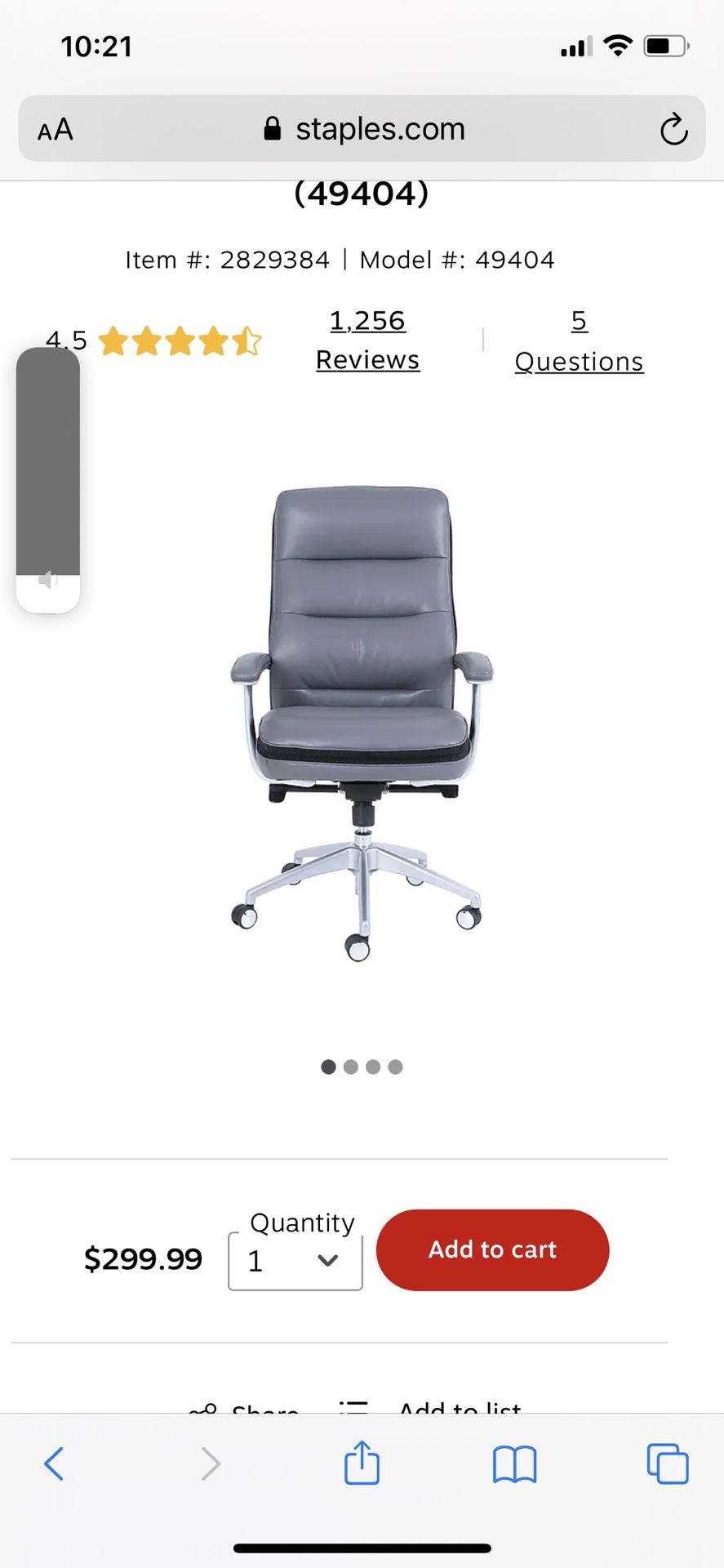 Beautyrest platinum bonded leather on sale computer and 49404