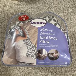 Boppy Total Body Pregnancy Pillow Grey White