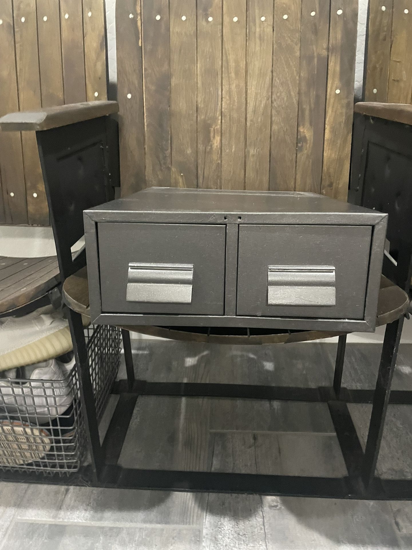 Vintage Metal Index Card Holder