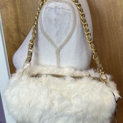 Faux Fur Shoulder Bag NWT 