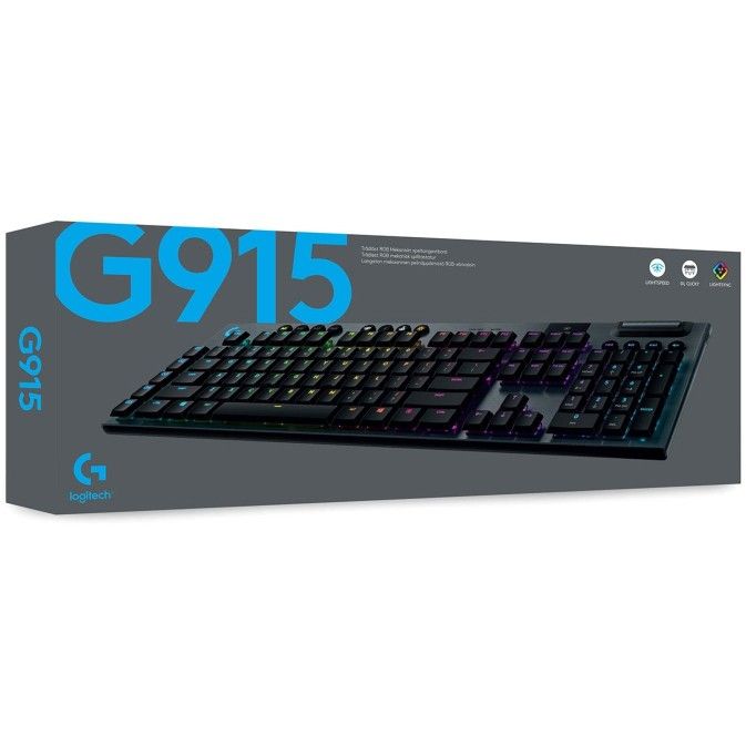 NEW Logitech G915 Lightspeed Wireless RGB Mechanical Gaming Keyboard – GL Clicky