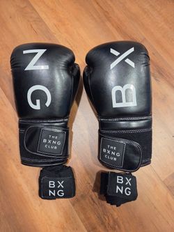BXING Club Boxing Gloves and Hand Wraps