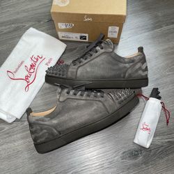 Christian Louboutins Louis Junior Spikes Orlato "Grey Suede" Size 11 US/ 44 EU In Men