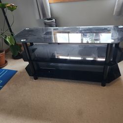 3 Shelf Glass TV unit  - Make An Offer 