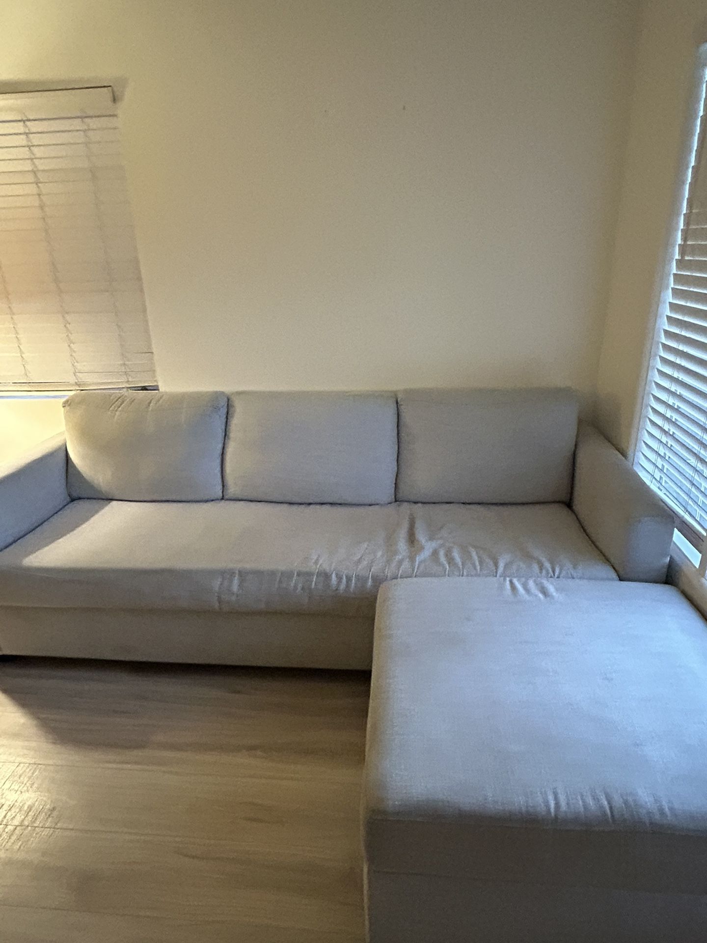 Light Gray Couch w/ Ottoman