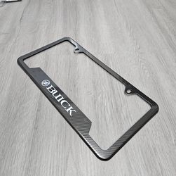Brand New Universal 1PCS Buick Metal Carbon Fiber Style License Plate Frame