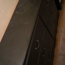 Black Wood Dresser ( 6 Drawers )  
