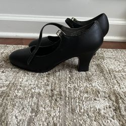 Black Capezio womens Manhattan Character dance ballroom shoes size 7 apex 
