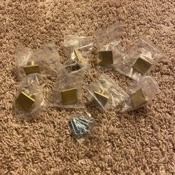 8 Gold Cabinet Knobs