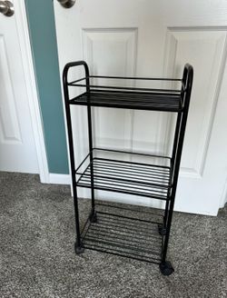 Two tier rolling shelves