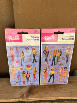 New 2004 Sealed Barbie Stickers, Price For Both