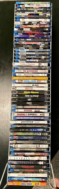 50 Blu-ray Movies + Metal Stand
