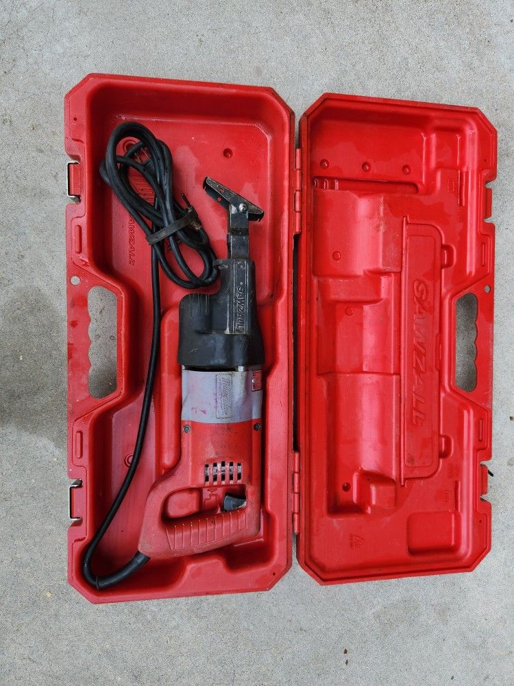 Milwaukee Sawzall Reciprocating Saw with Case – Working Condition – Made in USA