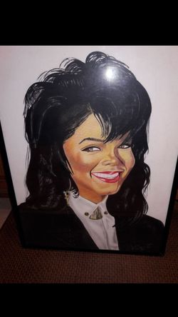 JANET JACKSON Beautiful Artwork Signed by J Burton