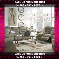 BRAND NEW McCade Cobblestone Reclining Living Room Set