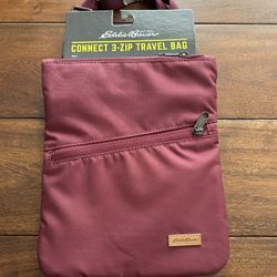 Eddie Bauer Connect 3-Zip Travel Bag (Crossbody) Brand New With Tag