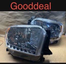 Oh20 Fit 2014-2017 Toyota Tundra chrome Headlight lampPair Lights Lamp Chrome