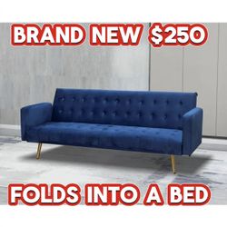 Futon Sofa Bed Couch 🛋️ Brand New In Box Folds Down Into A Bed 🛏️ 