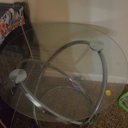 Glass Coffee Table With Two Side Tables