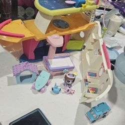 Lps Cruise Ship Playset 2016 Yacht Boat Hasbro Littlest Pet Shop