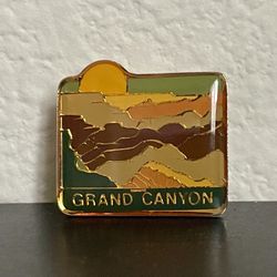 Vintage Grand Canyon National Park Lapel Pin - Sun Travel Souvenir