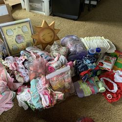 Lot of Baby Shower Gifts - clothes/toys/decor/etc