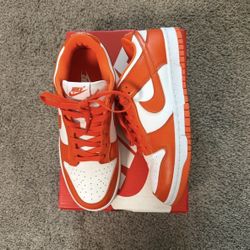 Orange white Shoes 