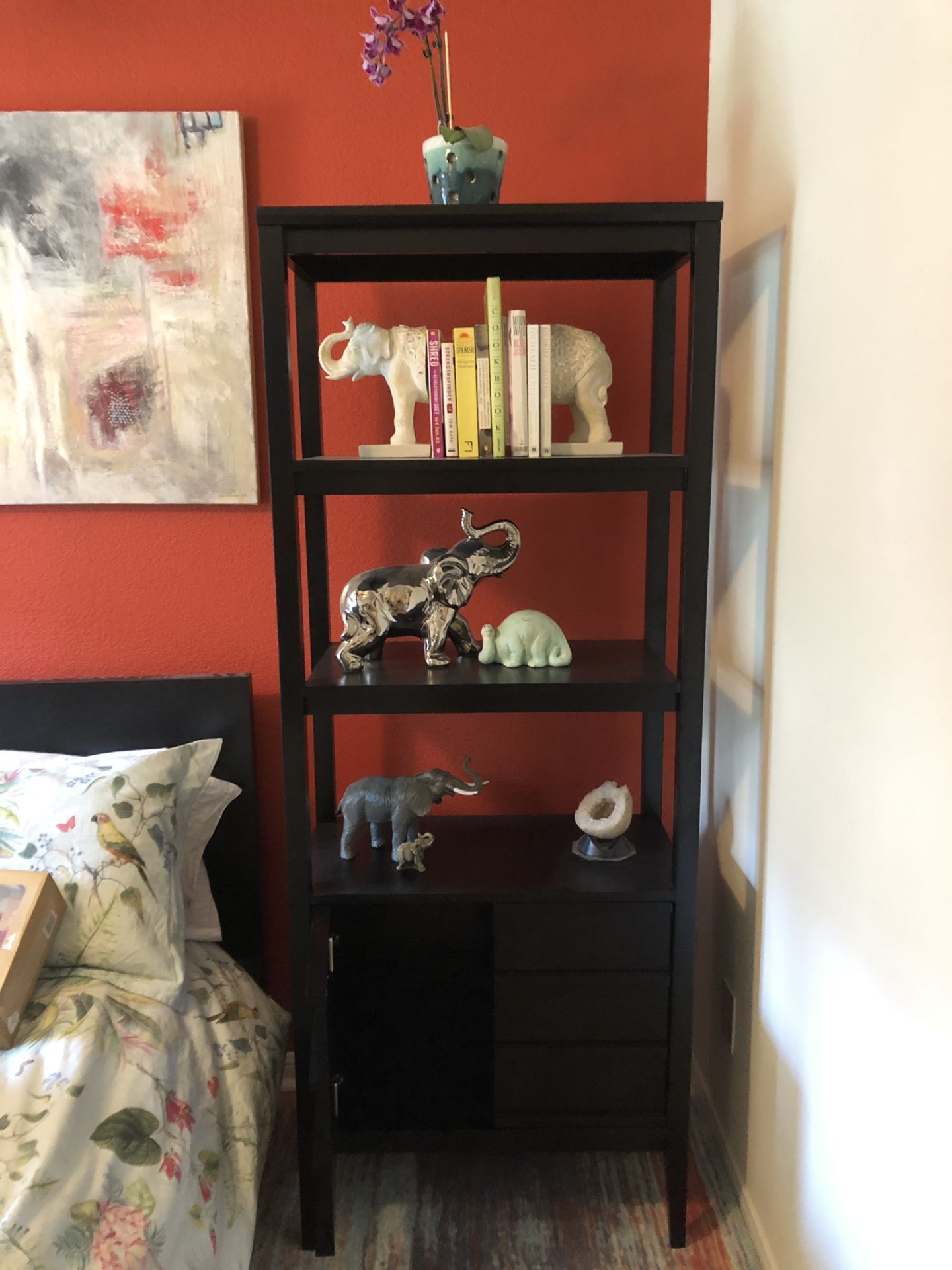 Crate&Barrel Spotlight Ebony Bookcase (Brand New)