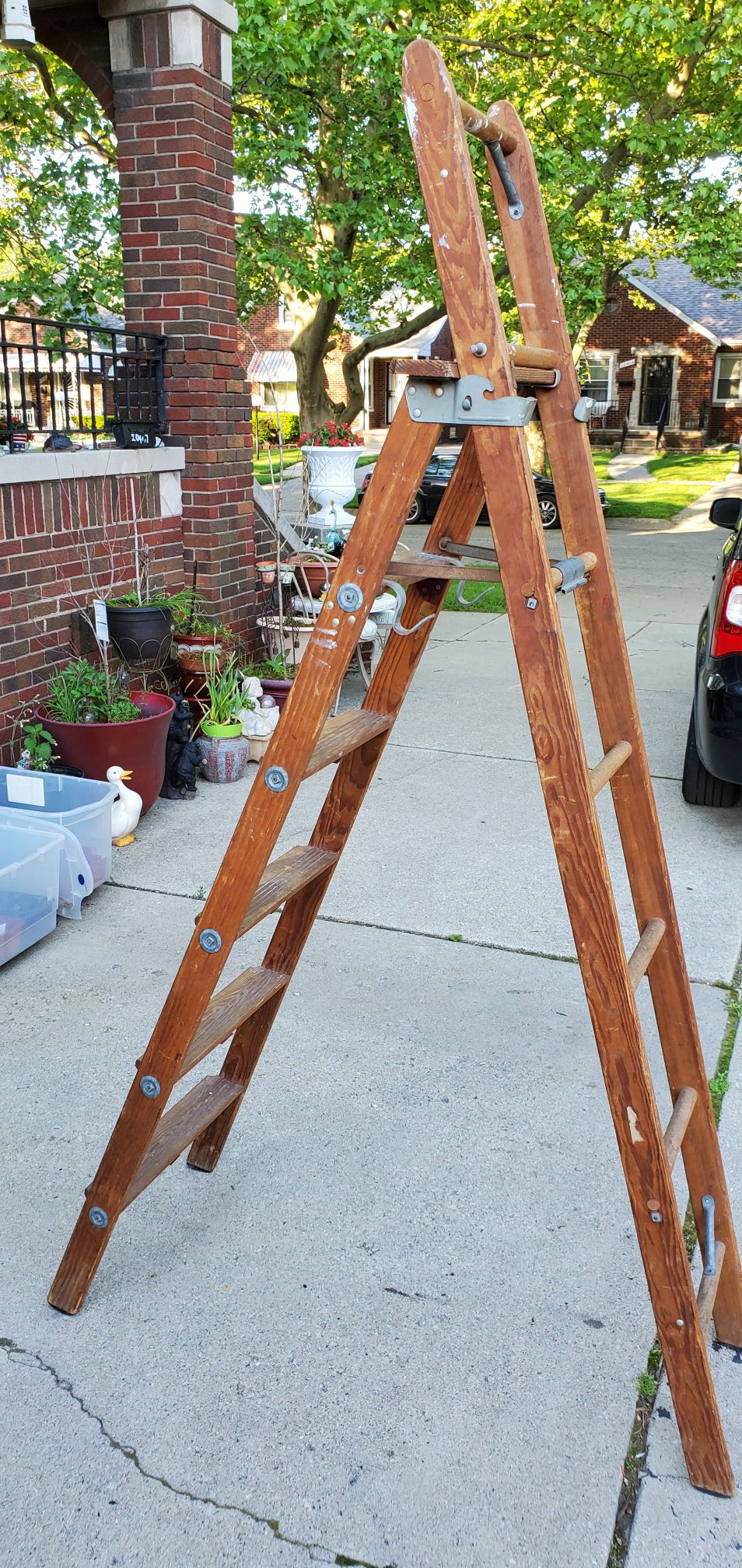 Vintage 6.5' Solid Wood Ladder - reduced