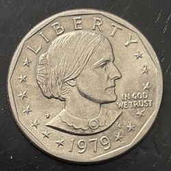 1979-P $1 SBA Susan B Anthony Wide Rim Error Coin