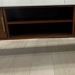 Mid-Century Modern 70" Marble TV Stand / Media Console