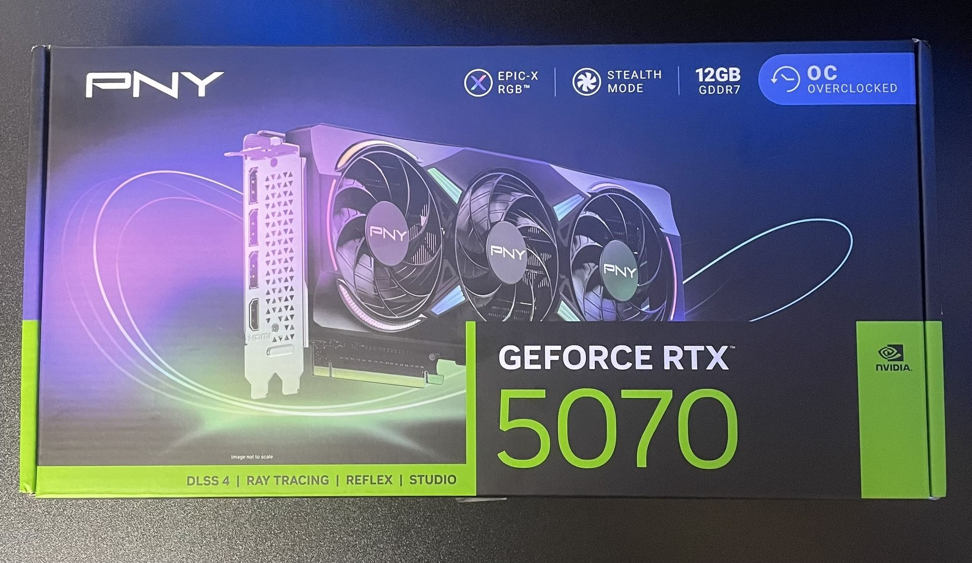 PNY NVIDIA GeForce RTX 5070 12GB OC GDDR7 DLSS Tri-Fan Stealth Graphics ...